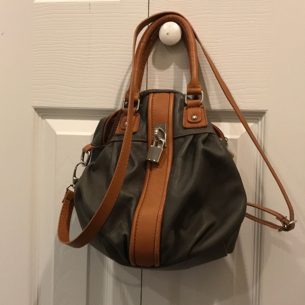 Italian two-toned leather purse.